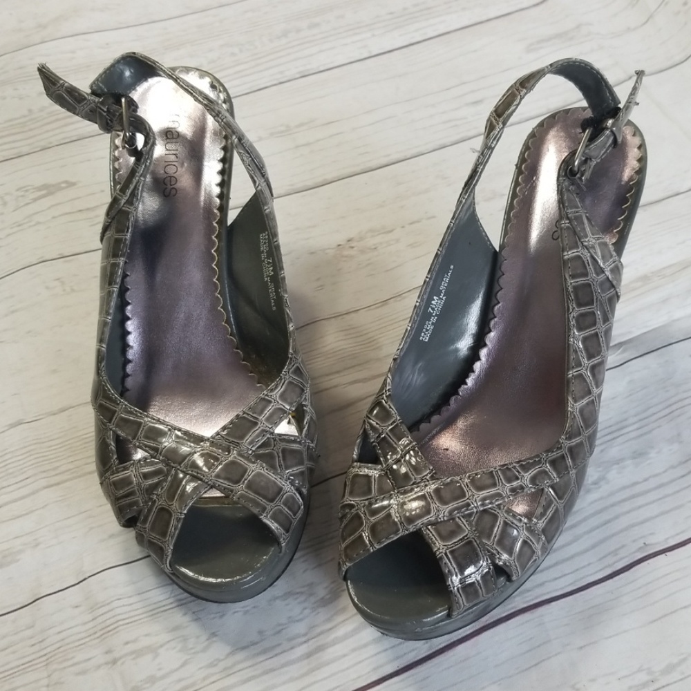 🌹MAURICES OPEN TOE 3 1/2" HEELS